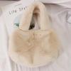 Faux Mink Fur Handbag – Soft Plush Tote, 2 Colors, From Korea