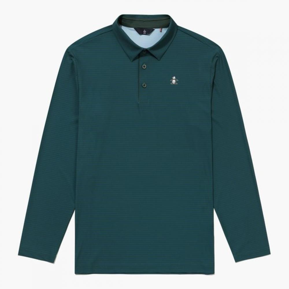 Munsingwear Men Cool SensaTion STripe Long Sleeve T shirT Dark Green mr321mTl71 DGRN_DGREEN/M