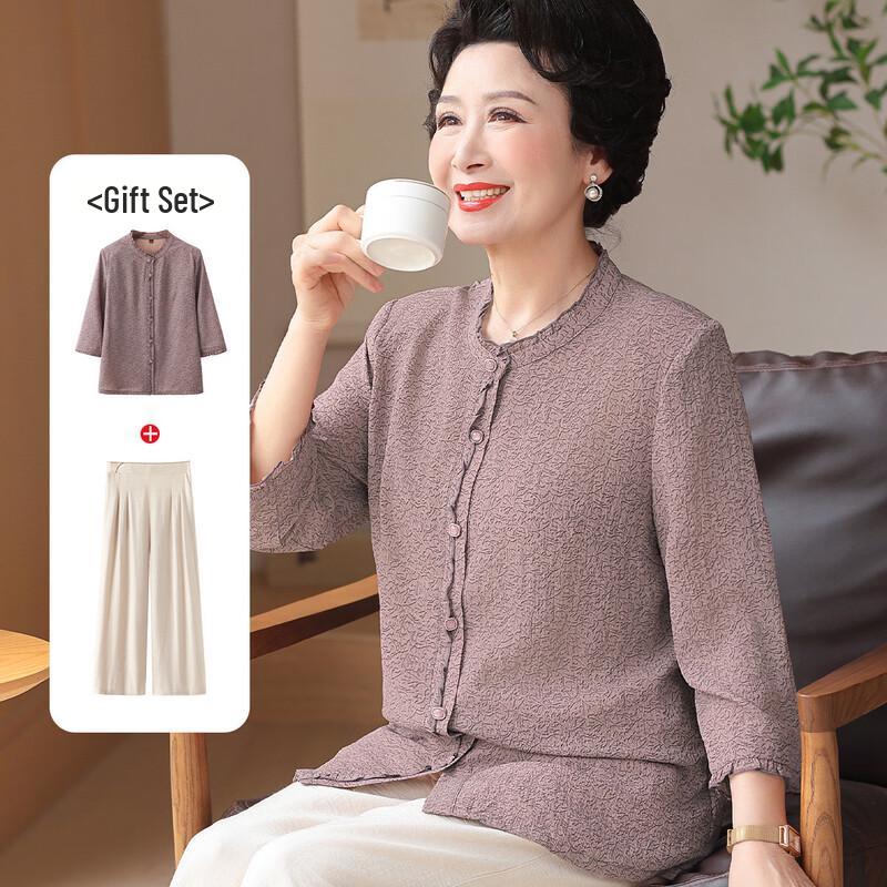 Datang Furen Women s Elegant Seven-Sleeve Outfit Set 2XL