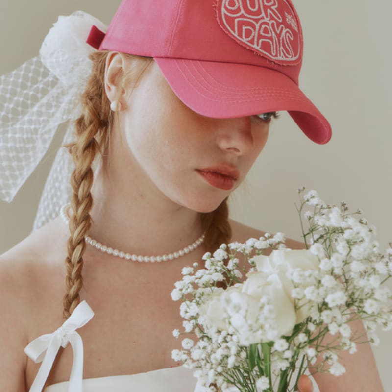

maison creme Our days ball cap_pink pink