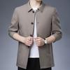 Autumn New Middle-aged and Elderly Men's Jacket Dad Jacket Long Button Coat Male Loose Large Size Jacket