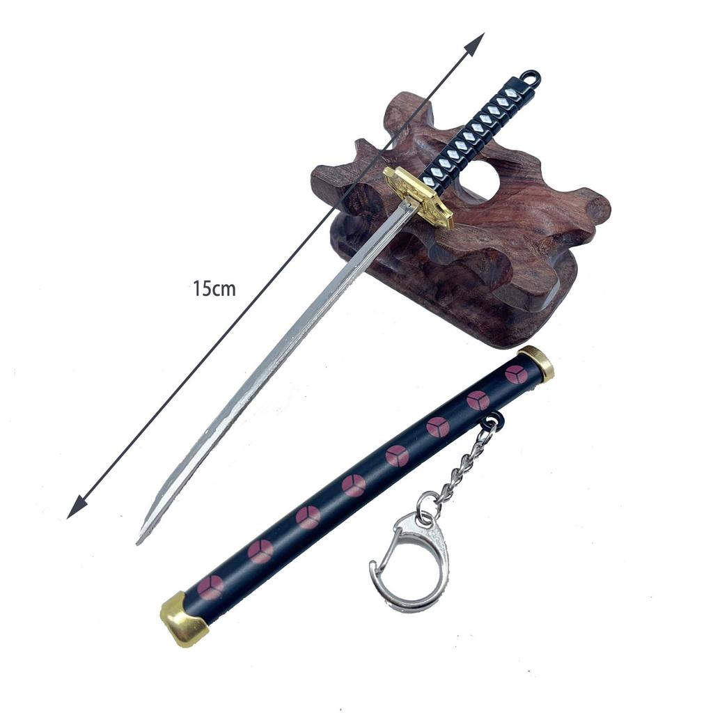One Piece Zoro's Three-Sword Style Snow Walk Katana Keychain - Japanese Samurai Anime Sword Model