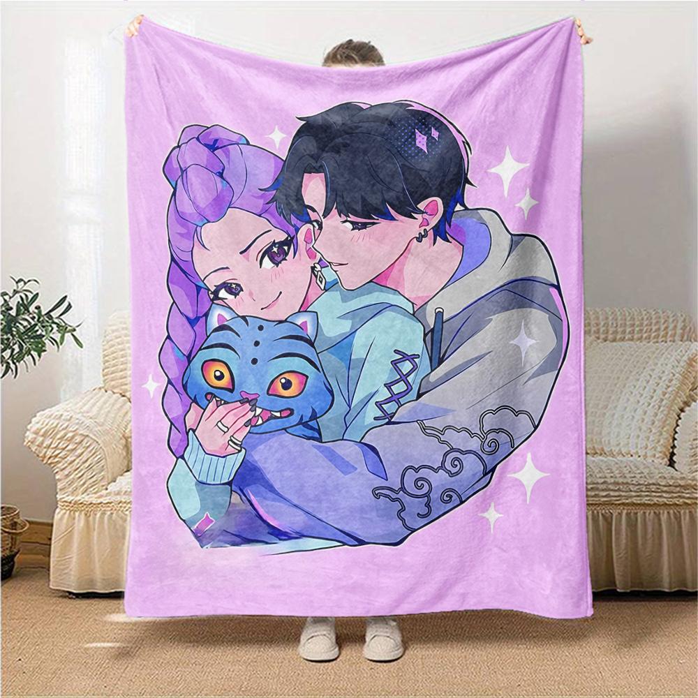 1Pc Fantasy Tiger Girl Blanket For Couch Bed Plush Cozy Fuzzy Blanket Super Soft Warm Blankets For Fall And Winter 0918191