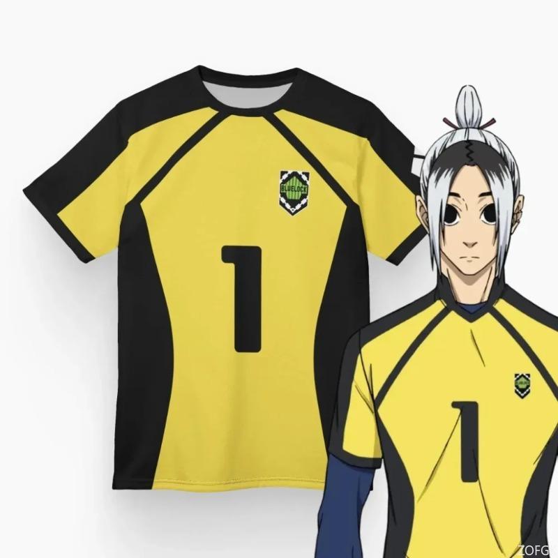 Summer 3D Printing Blue Lock Sport and Cosplay T-shirt Gin Gagamaru Goalkeeper T Shirt Unisex Football T-shirt