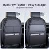 Car Seat Kick Proof Pad with Pockets PU Leather Auto Seat Back Protection Cover Multi-functional Tablet Holder for Kids