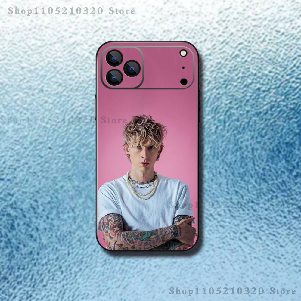 M-MGK Machine Gun Kelly Phone Case For iPhone 17,16,15,14,13,12,11,Pro Max,XSX,,XR,SE,Mini,8,7,Soft Silicone Black Cover
