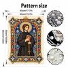5D Framed Pearl Painting Kit Saint Religious Christian Icon Pattern Sparkling Bead Art Canvas Ready to Display Romantic Home Decor Gift