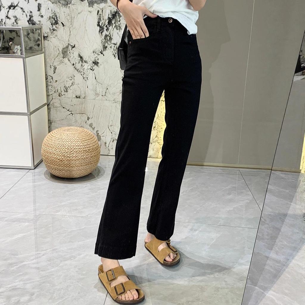 Autumn 2025 Women's Retro High-Waist Slimming Wide-Leg Jeans for Petite Pear-Shaped Figures
