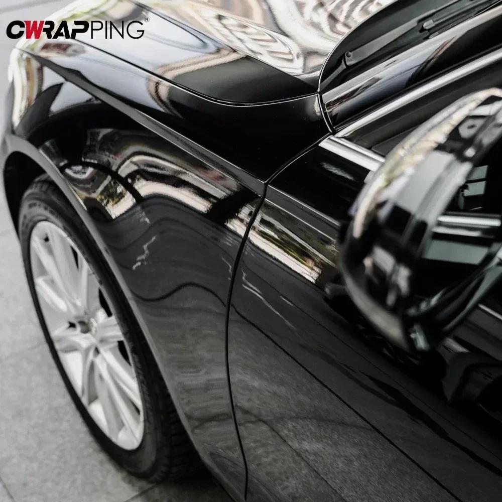 Motorcycle Stickers PET Glossy Black Vinyl Wrap Film Self Adhesive Waterproof Color Changing Stickers Motorcycle Car Accessories