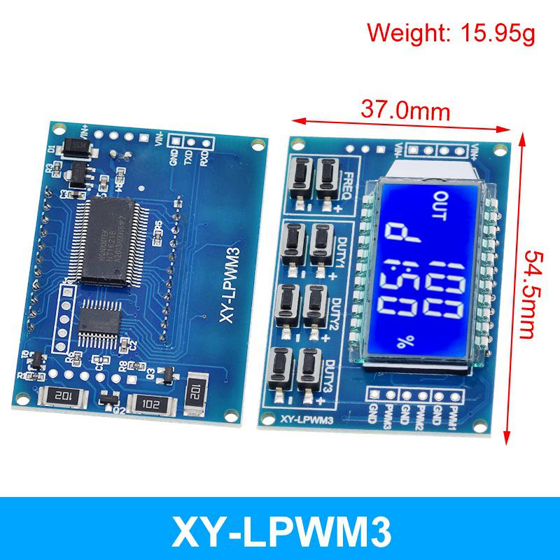 TZT Dual Mode PWM Pulse Frequency Duty Cycle Adjustable Module LCD Display 1Hz-150Khz 3.3V-30V PWM Board Module