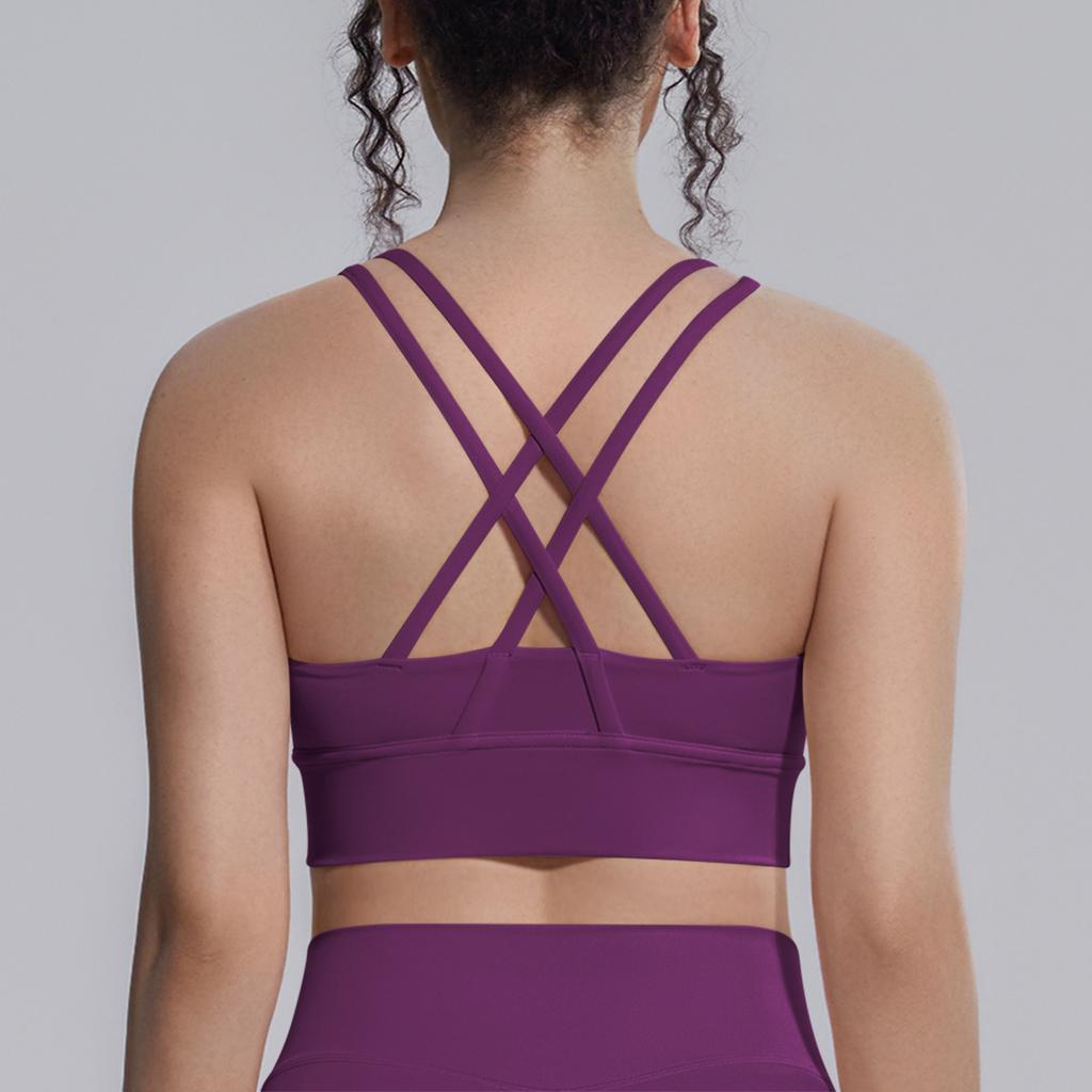 Sports Bra With Beautiful Back, Cross-tight Yoga Vest, Shock-proof Nude Fitness Tight Top