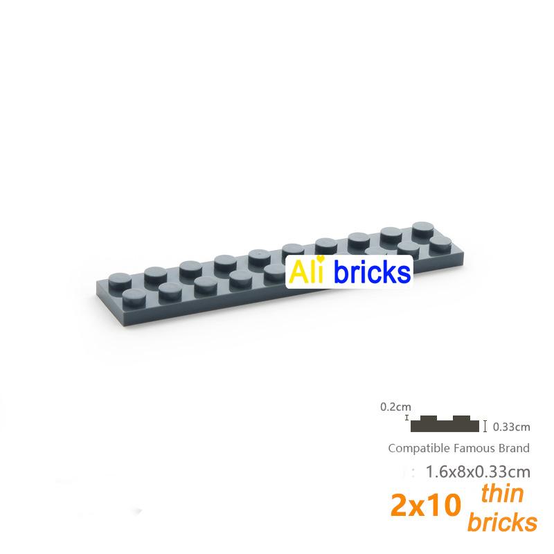 30pcs DIY Building Blocks Thin Figures Bricks 2x10 Dots Educational Creative Size Compatible With 3832 Plastic Toys for Children