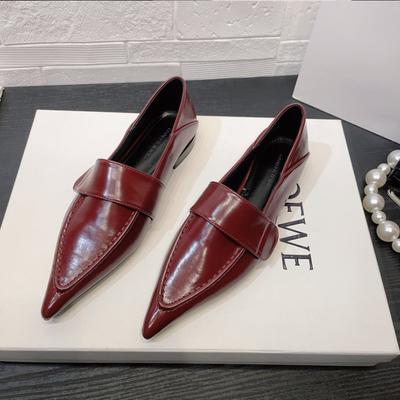 Designer Retro Damenmode Flachmund Büro Schuhe Frühling und Herbst Elegant Quadratischer Niedriger Absatz Damenschuhe