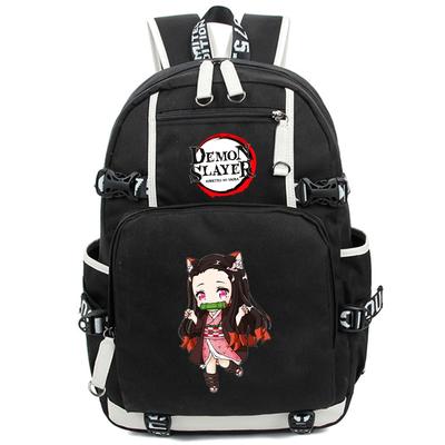 Σακίδιο πλάτης Anime Demon Slayer Canvas για αγόρι κορίτσι Επιστροφή στο σχολείο Τσάντα μεγάλης χωρητικότητας Μαθητική τσάντα για γυναίκες Τσάντα ταξιδιού Mochila