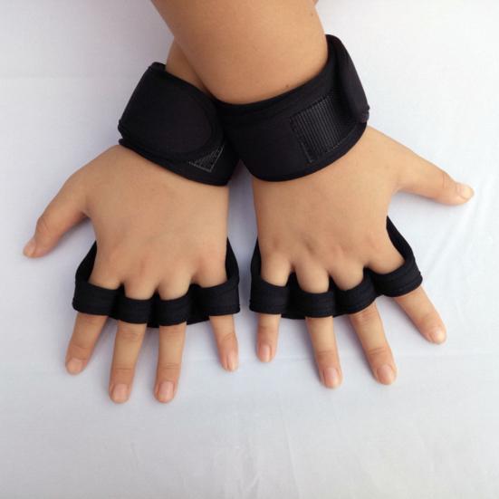 Men Women Gym Fitness Weightlifting Half Finger Anti-skid Glove with Wrist Wrap