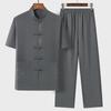 Men's Summer Short-Sleeve Tang Suit for Middle-Aged and Elderly