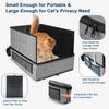 Travel Litter Box for Cat,Collapsible Cat Litter Box with Compact Fold,Hard Bottom & Easy Carry for Car/Hotel/Airplane On-The-Go