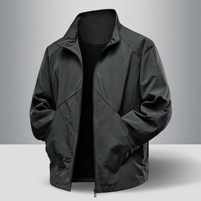 Working Jacket Men's Outdoor Jacket Stand Collar Jacket Nylon Windbreaker Jacket