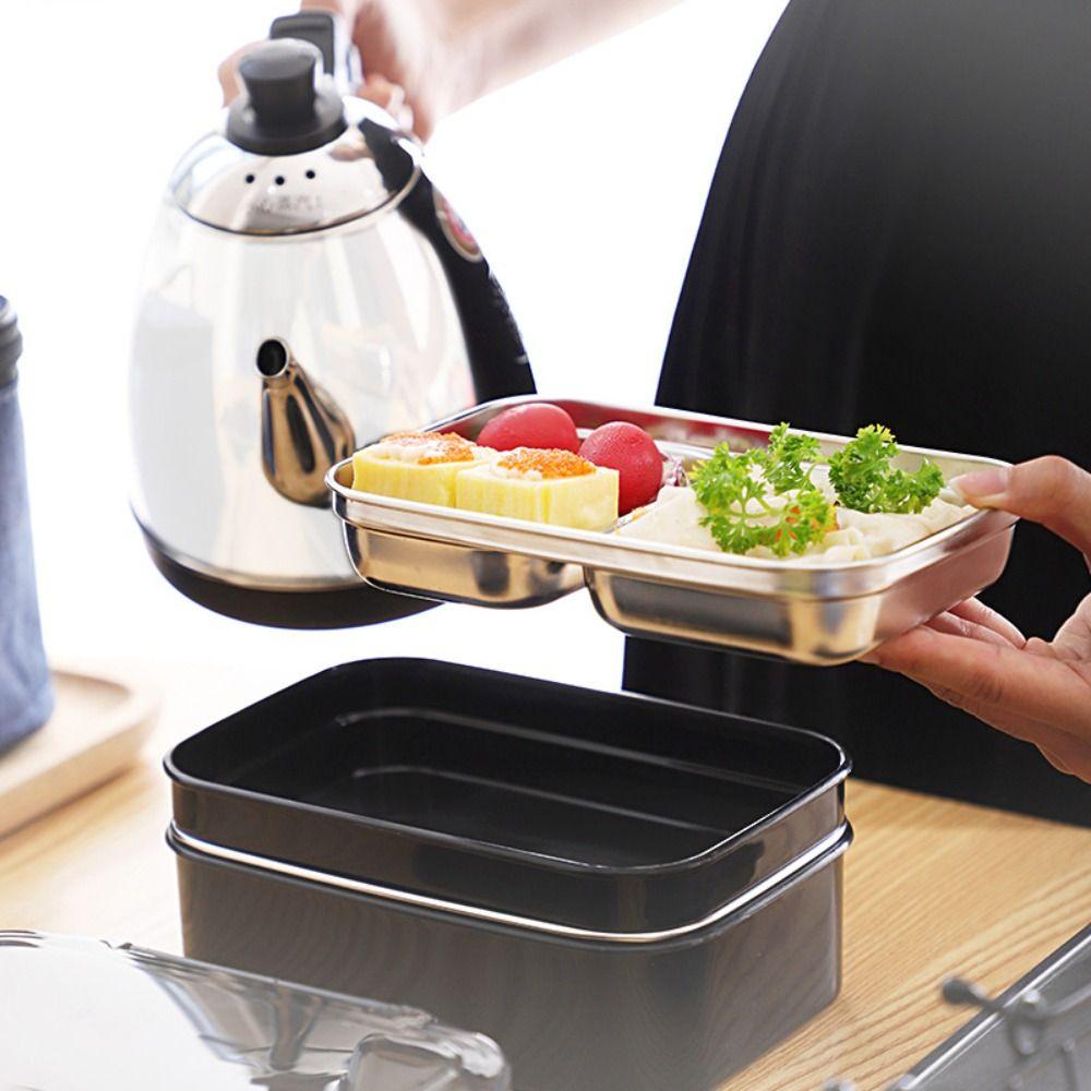Leak-Proof Double Layer Thermal Lunch Box Rectangular Food Container  Refrigerator