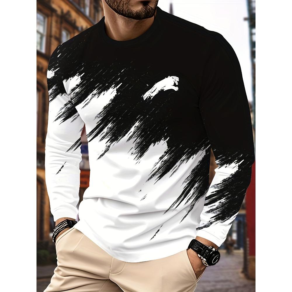 Men's fashion casual round neck long sleeves