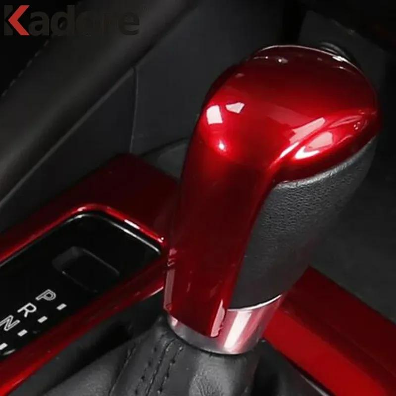 For Mazda CX-3 CX3 2017 2018      2024 Carbon Fiber Car Gear Shift Knob Head Cover Trim Interior Accessories