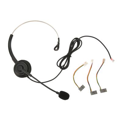Casque téléphonique à une oreille professionnel à réduction de bruit réglable filaire pour appel