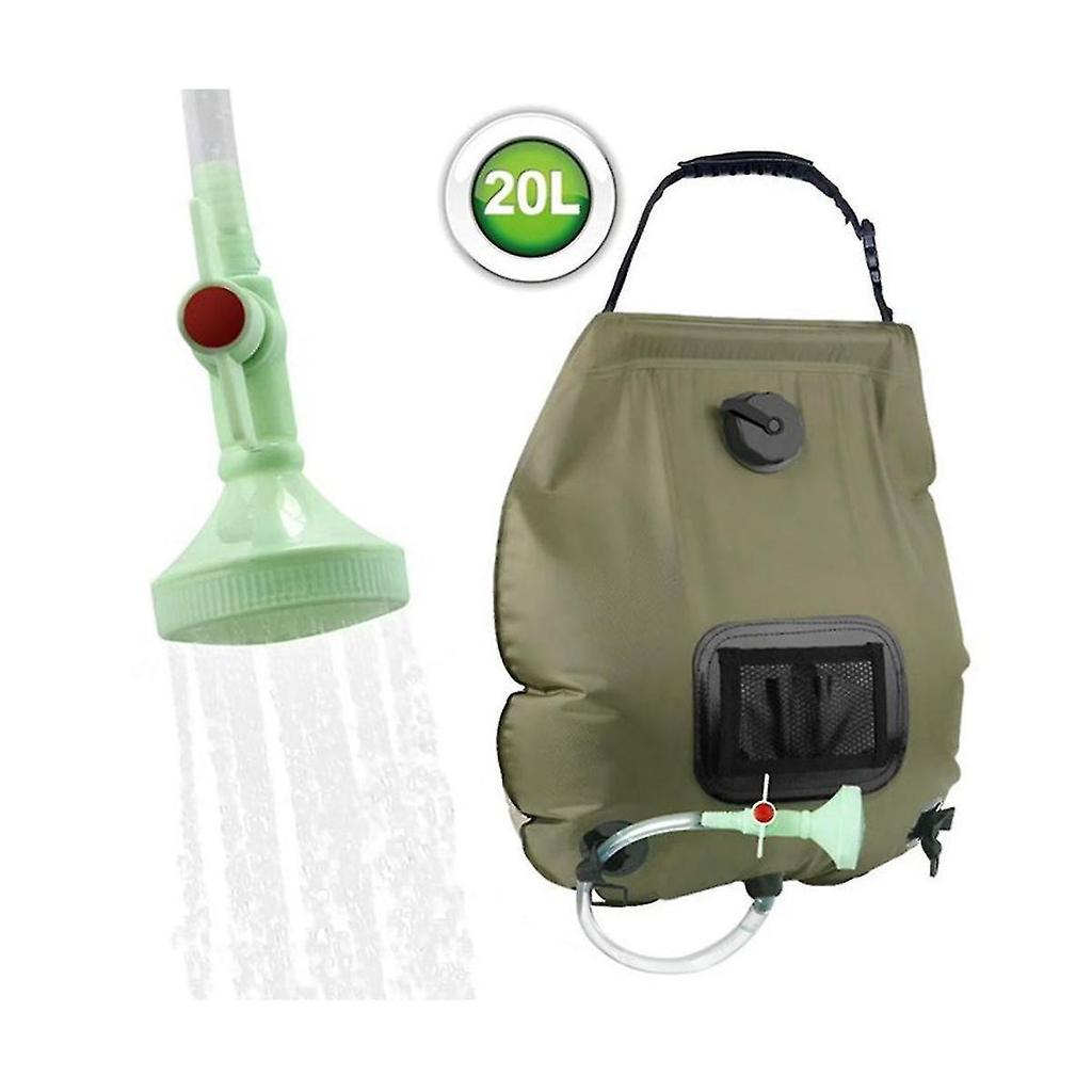 Outdoor Solar Bag Portable Shower Bag 20l Camping Bath Water Bag 19.7x18.5cm