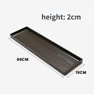 Holztablett Japanischer Stil Schwarz Kreativität Rechteckig 66cm Kaffee-Tee-Set Palette Lebensmittel Kuchenplatte Hausküche Aufbewahrungszubehör