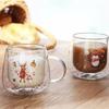 1 PC Double Wall Glass Cup 350ml /10 OZ Christmas Bubble Espresso Cup Coffee Mugs Dual Layered Glass Cups