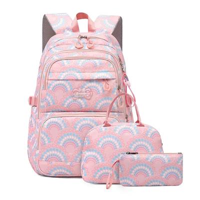 Kinder Neuer Rucksack Mädchen Grundschultasche Studenten Mode Schultaschen Kinder Große Kapazität Rucksack 3-teilige Sets Wasserdichte Taschen