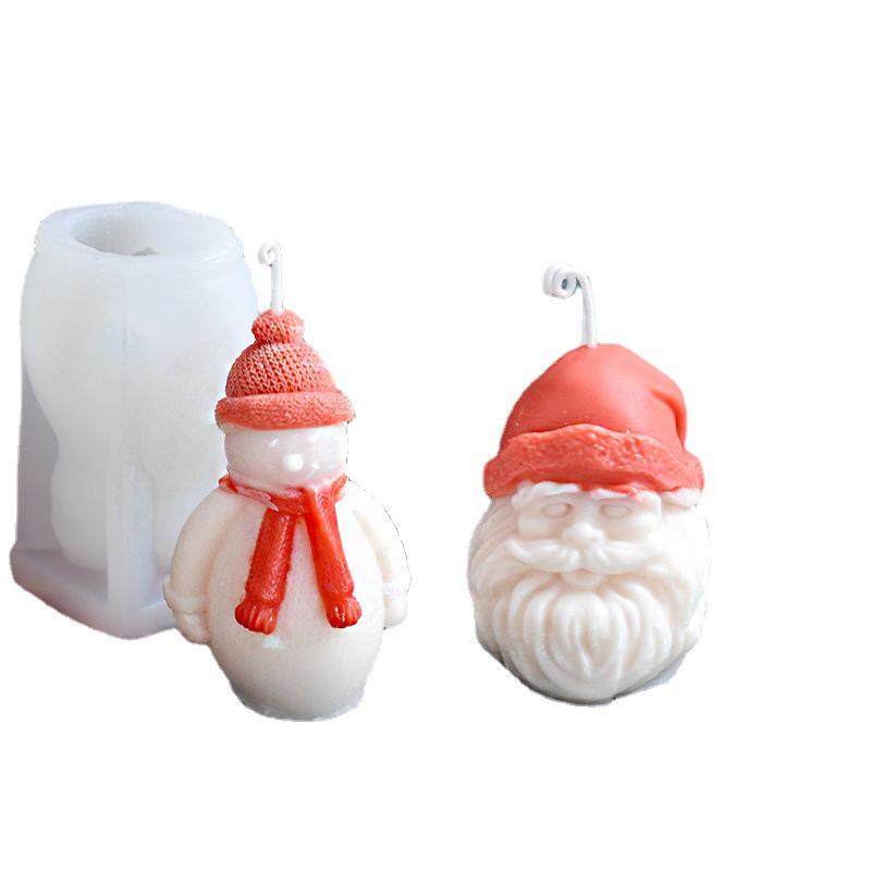 Christmas Silicone Mold for DIY Candle Making - Santa Claus, Tree, Snowman