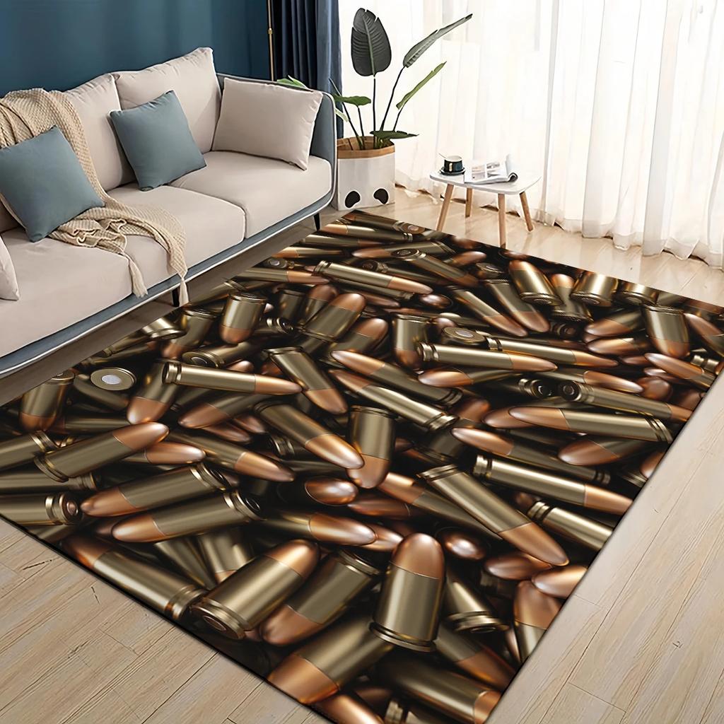 27 Arten Coole Verschiedene Arten von Pistolenkugeln Teppich für Wohnzimmer Schlafzimmer Haus Sofadekoration, Kinder Spielen Rutschfeste Bodenmatte