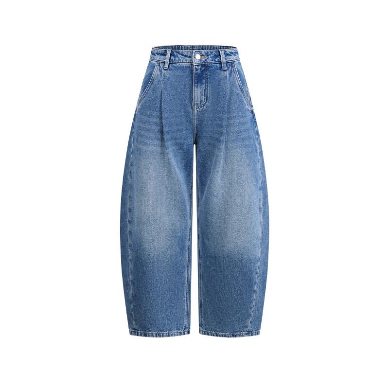 NVG·YOUNG Women's Brushed Wide-Leg Denim Jeans