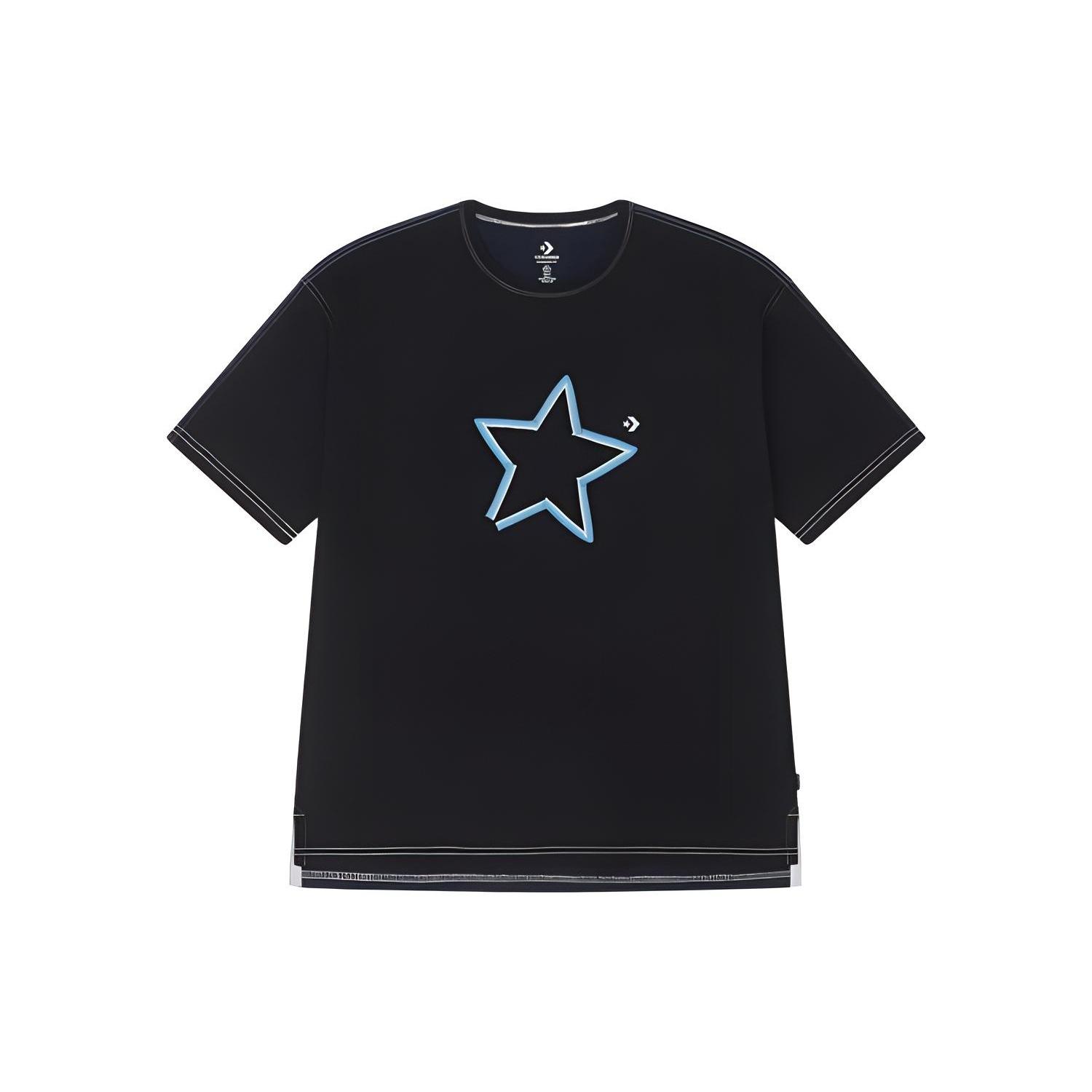 Converse One Star Logo Tee Asia Sizing Black BLue Men s 10025871-A02 XXL