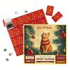 1000Pcs/Set Christmas Jigsaw Puzzle Advent Puzzle 2025 24 Days Educational Puzzle Xmas Countdown Calendar Decoration Holiday Party Gift