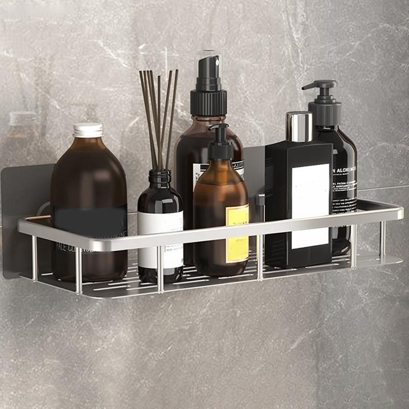 

Полка для ванной комнаты из алюминиевого сплава, подставка для шампуня, кухонный органайзер, полки, угловая полка без сверла, аксессуары для ванной комнаты