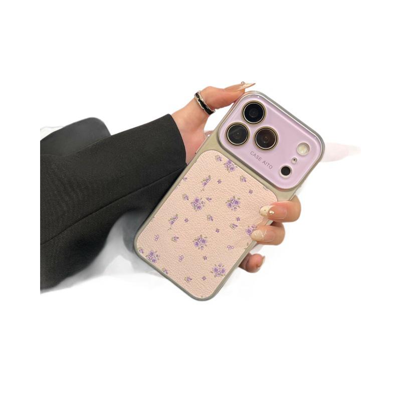 Korean Style Floral iPhone 17 Pro Max Case with Large Viewing Window