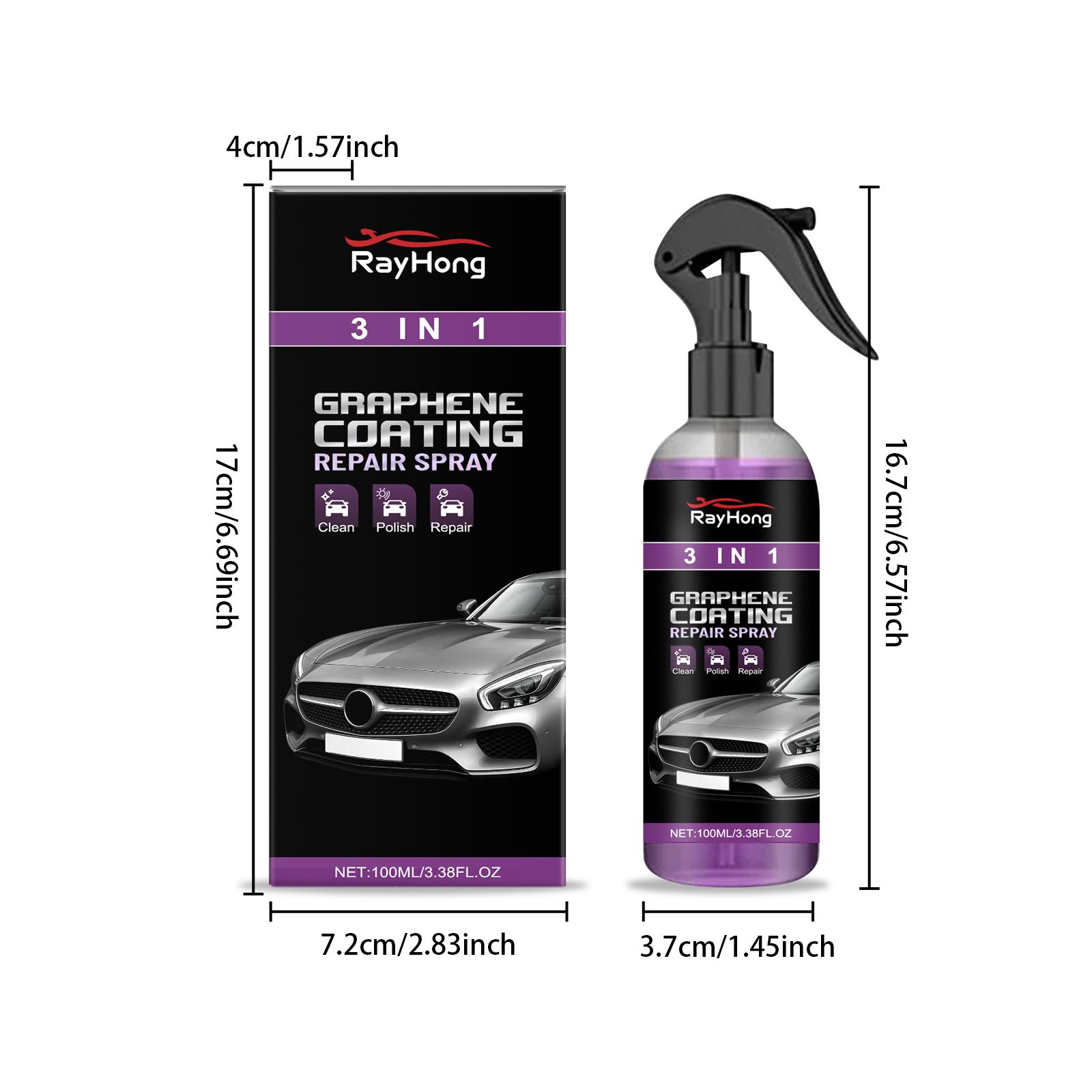

3 IN 1 Car Quick Ceramic Coating Spray Crystal Coating Liquid Hydrophobic Coating Polishing Agent Spray Auto Scratch Repair