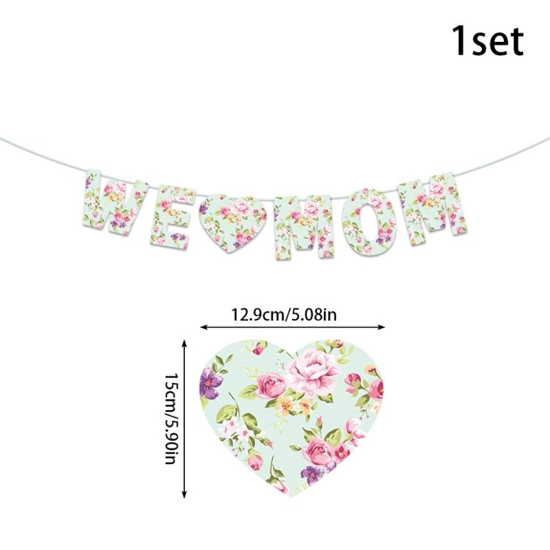 Happy Mother's Day Flag Mothers Day Party Decoration Bunting for Women Happy Mother's Day Celebration Flag Supplies