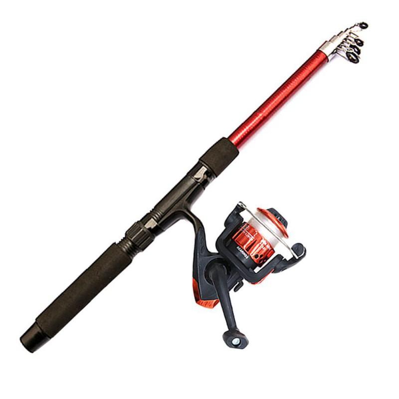 Portable Heavy-Duty Surf Fishing Rod Set Fiberglass Telescopic Casting Shore Ocean 4-Section 1.5m2.4m