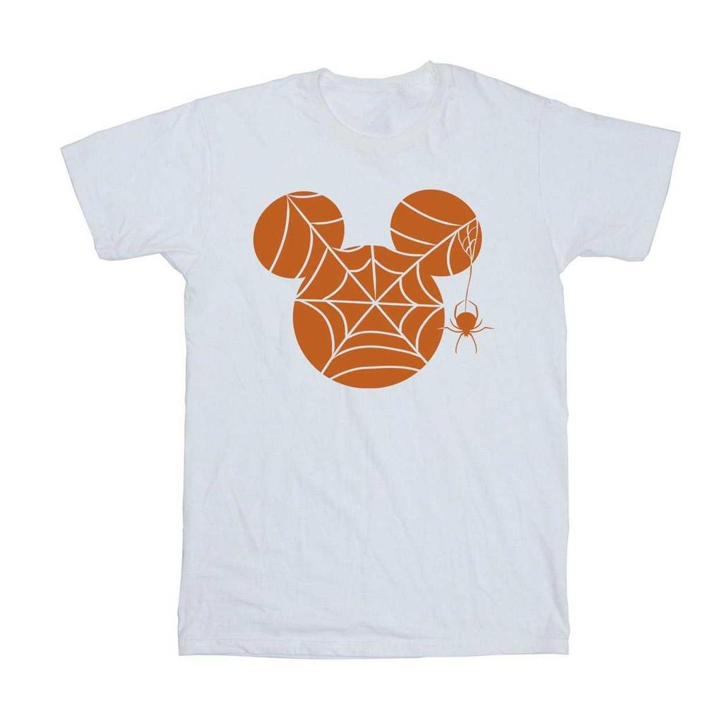 Mickey mouse Herren-T-Shirt aus Baumwolle mit Spinnwebenmuster