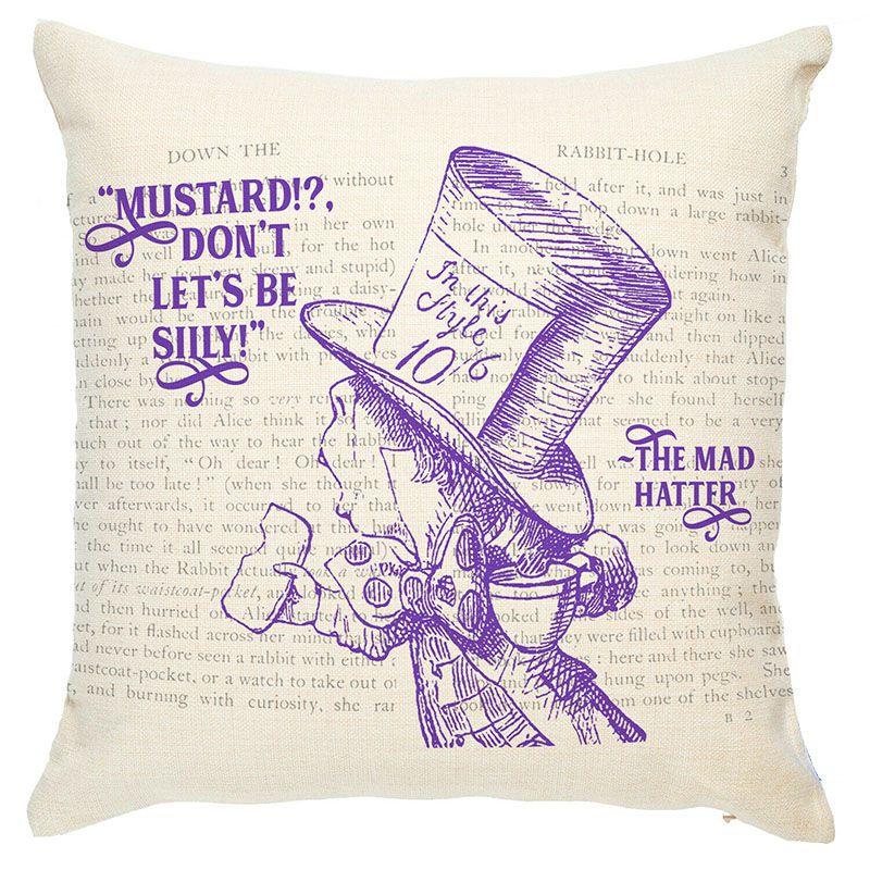 Elegant Alice In Wonderland Cushion Mad Hatter Pillow Perfect For Christmas Gift And Home Decoration
