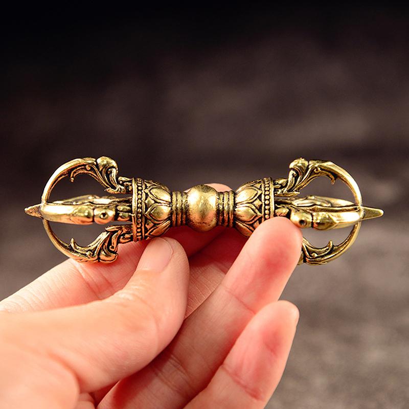 Vintage Brass Feng Shui Miniature Home Decor Buddhist Magic Pestle Figurine Bronze Decorations