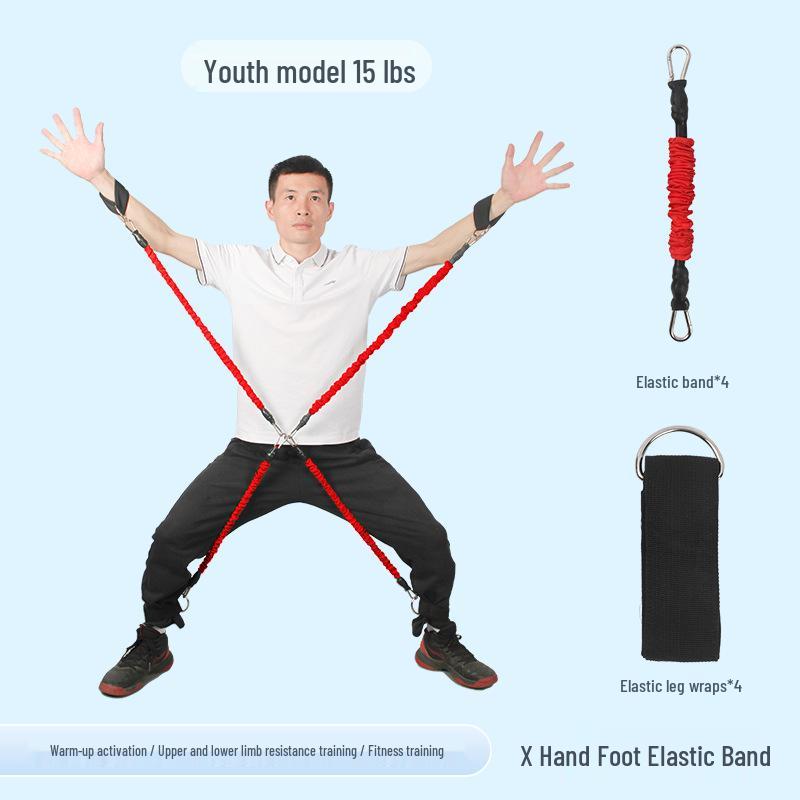 Hand & Foot Elastic Resistance Band for Full-Body Strength Training and Basketball Defense