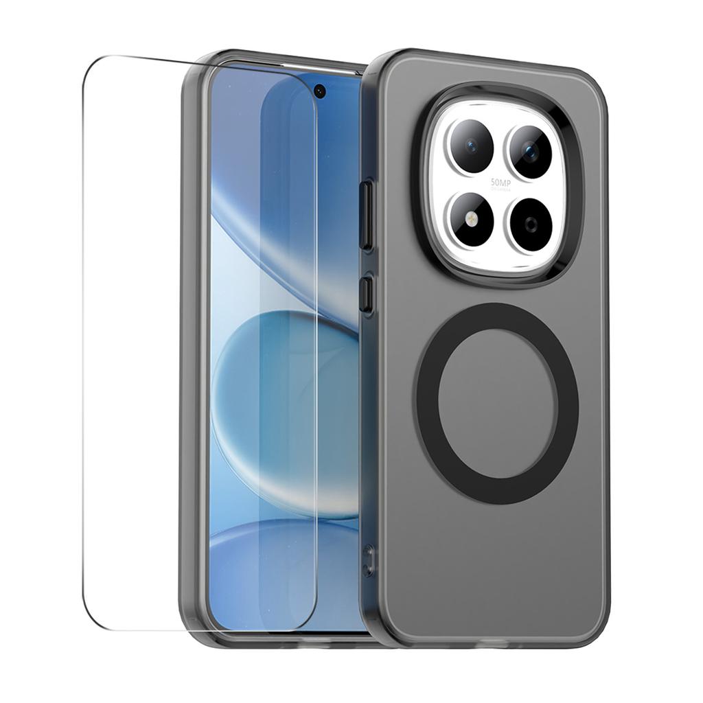 For Xiaomi Redmi Note 15 Pro 5G (Global) Magnetic Case with 9H Tempered Glass ENKAY HAT PRINCE PC TPU Phone Cover