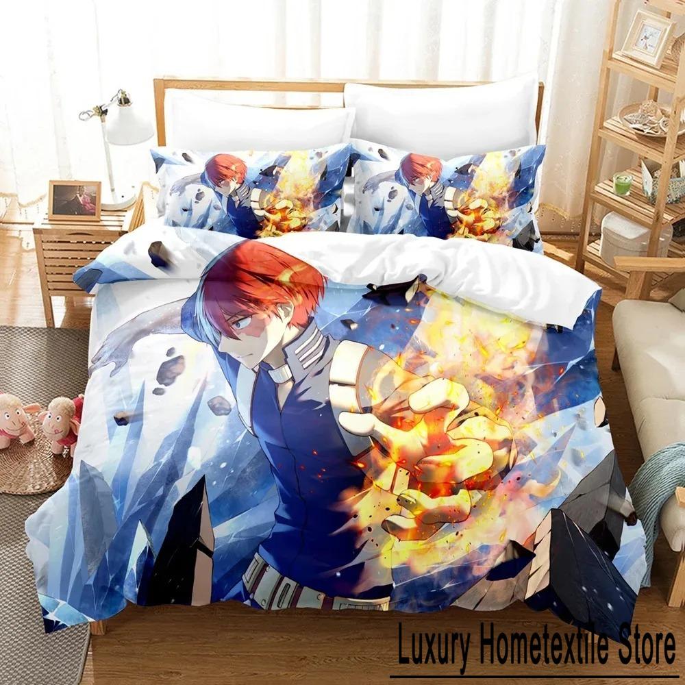 3d Anime Bedding Set My Hero Academia Quilt Duvet Cover Sets No Sheet Home Decor Single Queen King Size Gift Cute Boys Cartoon