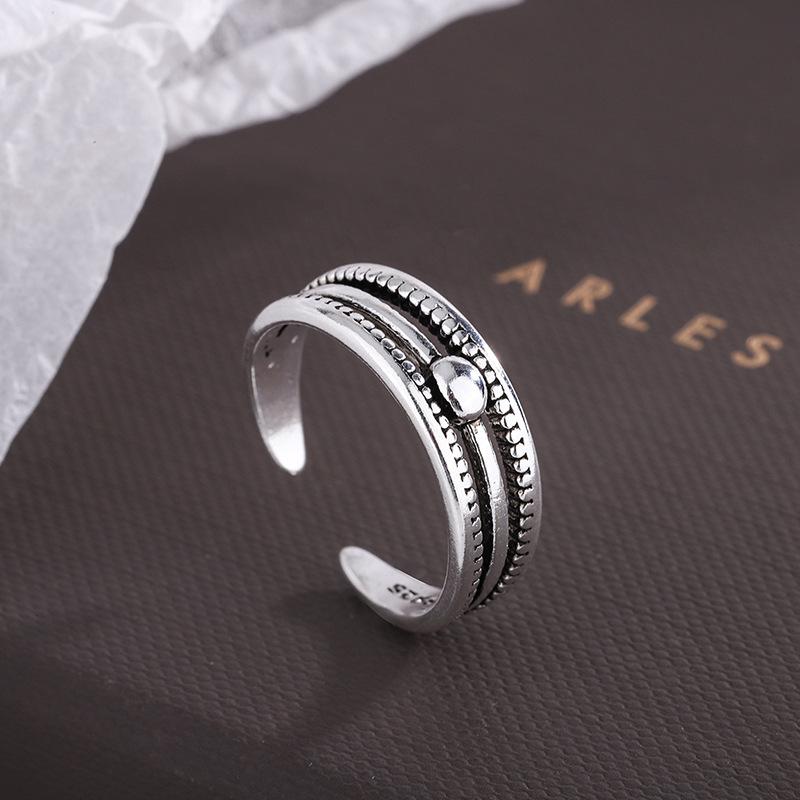 Men’s S925 Silver Index Finger Ring - Trendy Niche Style, Internet Celebrity-Inspired, Simple Yet High-End.