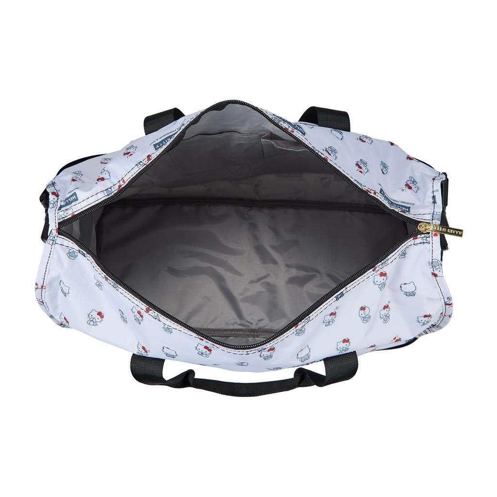 Sifre Foldable Boston Medium Suitcase with Shoulder Sanrio Characters White Heart Bag, Size, Carry-On Compatible, Strap, SA14.