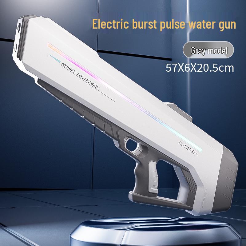 Pulse Light High-Pressure Electric Water Gun: Continuous Fire Toy for Kids & Adults with Large Capacity