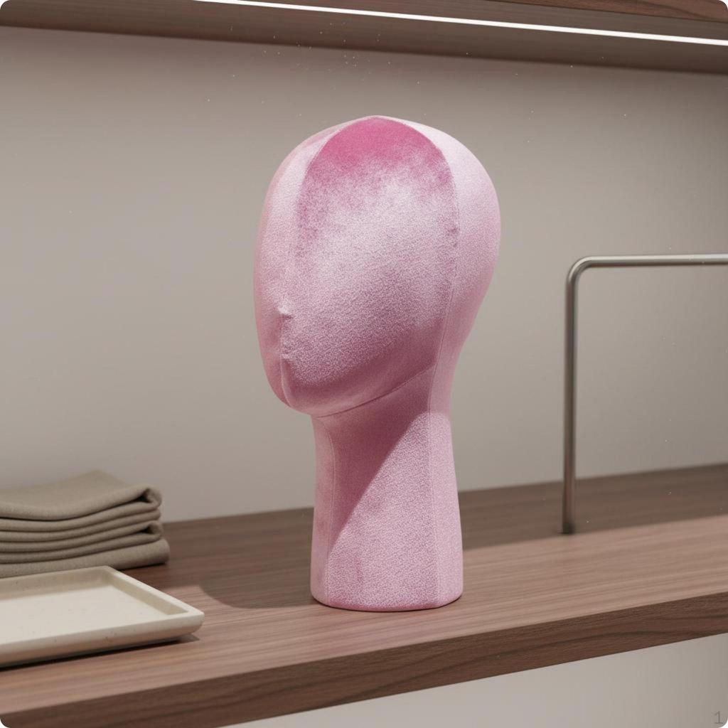 Velvet Mannequin Head Elegant Look Hairpiece Lightweight Display Bust for Shop